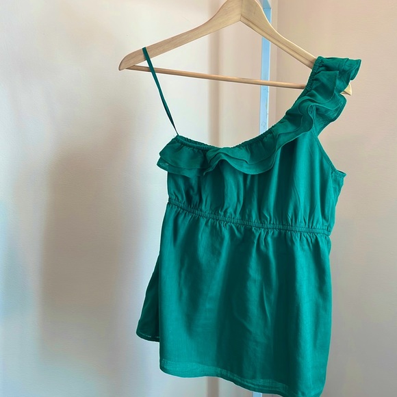 Y2K Vintage - Old Navy Single Shoulder Ruffle Blouse - Picture 2 of 6